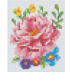   Pixelhobby  801330 Virágok kreatív szett 10,x12,7cm 1 alaplapos