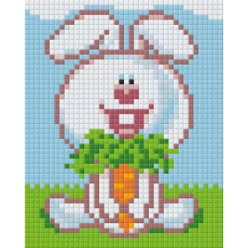   Pixelhobby  801344 Nyuszi répával kreatív szett 10,x12,7cm 1 alaplapos