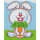 Pixelhobby  801344 Nyuszi répával kreatív szett 10,x12,7cm 1 alaplapos