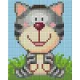Pixelhobby  801346 Macska kreatív szett 10,x12,7cm 1 alaplapos