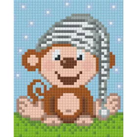   Pixelhobby  801347 Sapis majom kreatív szett 10,x12,7cm 1 alaplapos