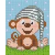 Pixelhobby  801347 Sapis majom kreatív szett 10,x12,7cm 1 alaplapos