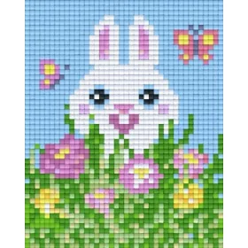Pixelhobby  801352 Nyuszi szett 1 alaplapos (10,1x12,7cm)