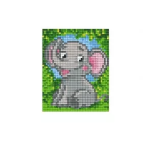 Pixelhobby  801356 Elefánt  szett 10,x12,7cm 1 alaplapos