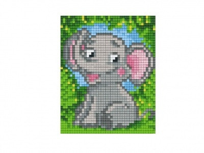 Pixelhobby  801356 Elefánt  szett 10,x12,7cm 1 alaplapos