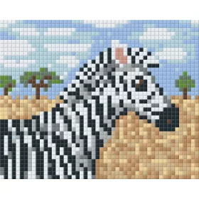   Pixelhobby  801358 Zebra kreatív szett 10,x12,7cm 1 alaplapos