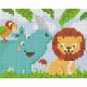 Pixelhobby  801365 Állatos kreatív szett 10,x12,7cm 1 alaplapos