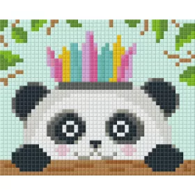   Pixelhobby  801367 Panda kreatív szett 10,x12,7cm 1 alaplapos