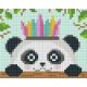 Pixelhobby  801367 Panda kreatív szett 10,x12,7cm 1 alaplapos