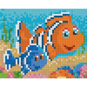   Pixelhobby 801368 Halacskák kreatív szett 10,x12,7cm 1 alaplapos