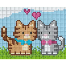   Pixelhobby  801372 Cicák kreatív szett 10,x12,7cm 1 alaplapos