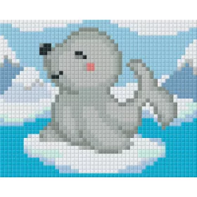   Pixelhobby  801374 Fóka kreatív szett 10,x12,7cm 1 alaplapos