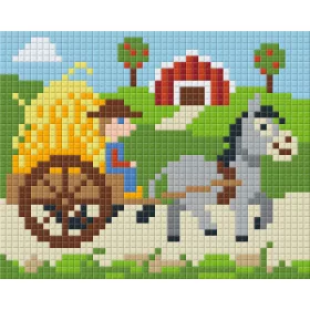   Pixelhobby  801380 Szekér kreatív szett 10,x12,7cm 1 alaplapos