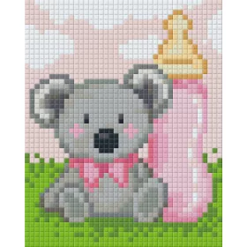   Pixelhobby  801400 Lány koala kreatív szett 10,x12,7cm 1 alaplapos