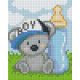 Pixelhobby  801401 Fiú koala kreatív szett 10,x12,7cm 1 alaplapos
