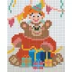 Pixelhobby  801403 Szülinapi maci kreatív szett 10,x12,7cm 1 alaplapos