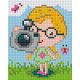 Pixelhobby  801405 Kamerás kislány kreatív szett 10,x12,7cm 1 alaplapos