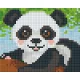 Pixelhobby  801406 Panda kreatív szett 10,x12,7cm 1 alaplapos