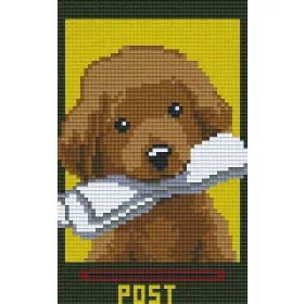 Pixelhobby  802022 Kutya levelekkel (10,7x20,3cm)