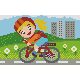 Pixelhobby  802046 Biciklis kislány szett (12,7x20,3cm)