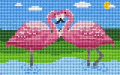 Pixelhobby  802061 Flamingók szett (12,7x20,3cm)