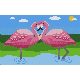 Pixelhobby  802061 Flamingók szett (12,7x20,3cm)