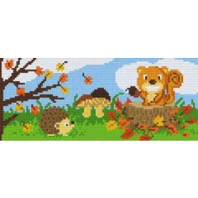 Pixelhobby  803025 Állatok ősszel szett 30,5x12,7cm