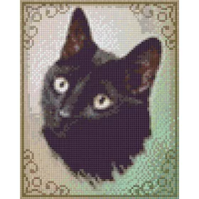   Pixelhobby  804004 Fekete cica (25,4x20,3cm) 4 alaplapos szett