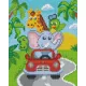 Pixelhobby  804383 Kocsis állatkák (20,3x25,4cm) 4 alaplapos szett