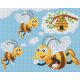 Pixelhobby  804389 Méhek (20,3x25,4cm) 4 alaplapos szett