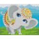 Pixelhobby 804392  Indiai elefánt (25,4x20,3cm) 4 alaplapos szett