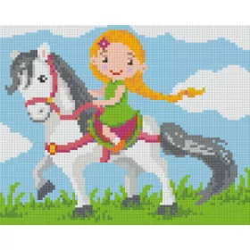   Pixelhobby  804393 Lovagló lány (25,4x20,3cm) 4 alaplapos szett