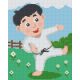 Pixelhobby  804409 Karate (20,3x25,4cm) 4 alaplapos szett