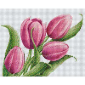   Pixelhobby  804455 Tulipáncsokor (25,4x20,3cm) 4 alaplapos szett