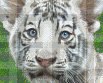Pixelhobby  804469 Fehér tigris kölyök (25,4x20,3cm) 4 alaplapos szett