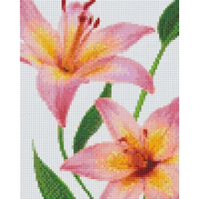 Pixelhobby  804470 Virág (25,4x20,3cm) 4 alaplapos szett
