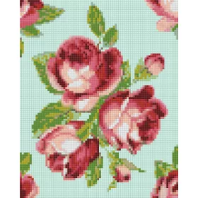 Pixelhobby  804472 Rózsa (25,4x20,3cm) 4 alaplapos szett