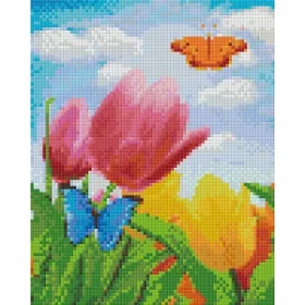   Pixelhobby  804473 Tulipánok (25,4x20,3cm) 4 alaplapos szett