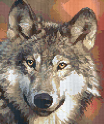 Pixelhobby  806089 Farkas szett 6 alaplapos  (25,4x30,5 cm)