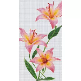 Pixelhobby  806162 Liliom szett 6 alaplapos  (20,3x38,1 cm)
