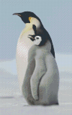 Pixelhobby  808084 Pingvinek szett 8 alaplapos  (25,4x40,6 cm)