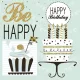 Happy Birthday Mint szalvéta 20 db-os 33x33 cm