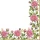 Virág Frame with Garden Roses szalvéta 20 db-os 33x33 cm