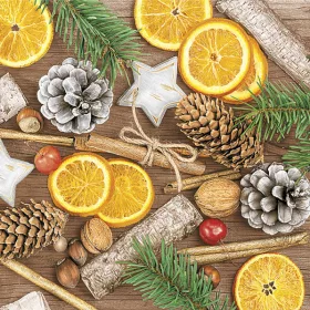   Karácsony Winter Decorations Cinnamon szalvéta 20 db-os 33x33 cm