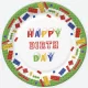 Happy Birthday Building Blocks papírtányér 8 db-os 18 cm