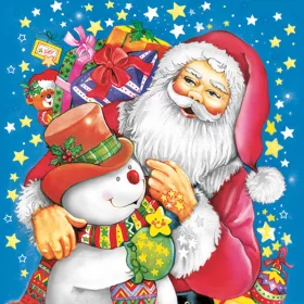 Karácsony Santa & Snowman szalvéta 20 db-os 33x33 cm