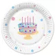 Happy Birthday Cake with Balloons papírtányér 8 db-os 22,7 cm