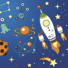 Űr Rockets&Aliens szalvéta 20 db-os 33x33 cm