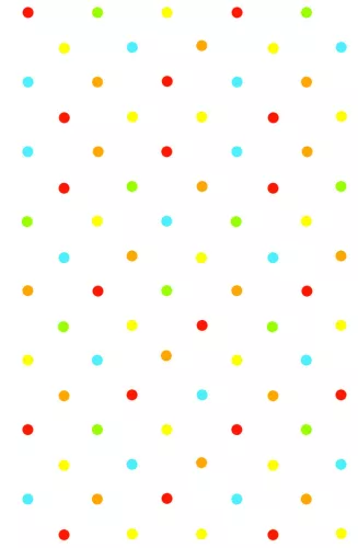 Színes Pastel Dots papír asztalterítő 120x180 cm