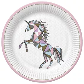 Unikornis Graphic Wild papírtányér 8 db-os 22,7 cm
